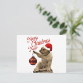 American Bulldog Holiday Weihnachten Postkarte (Stehend Vorderseite)