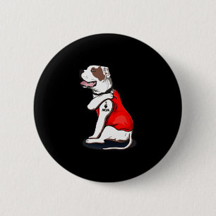 American-bulldog Hund Ich Liebe Mama Tattoo  Button