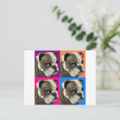 American Bulldog macht Pastel Postkarte (Stehend Vorderseite)
