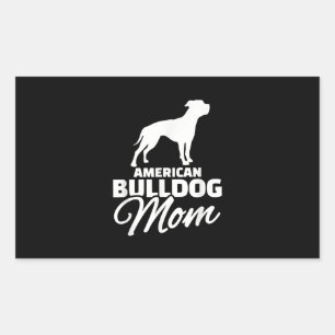 American Bulldog Mama Geschenke für Bulldog-Mama Rechteckiger Aufkleber