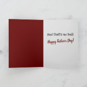 American Bulldog No Bull Father's Day Card Karte (Innenseite)
