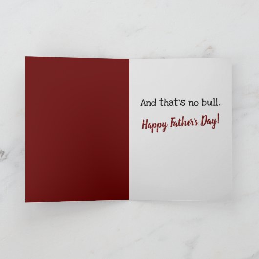 American Bulldog No Bull Father's Day Card Karte (Innenseite)