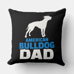 American Bulldog Papa Premium-Geschenk für Bulldog Kissen