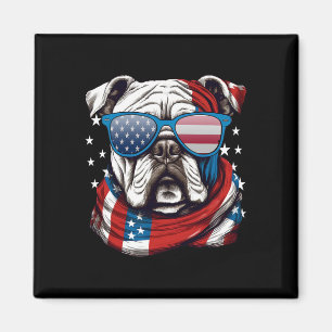 American Bulldog Patriotic 4. Juli Hundeliebhaber Magnet