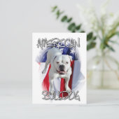 American Bulldog Postkarte (Stehend Vorderseite)