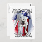 American Bulldog Postkarte (Vorne/Hinten)