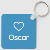 American Bulldog Rainbow Bridge Custom Dog Name Schlüsselanhänger (Rückseite)