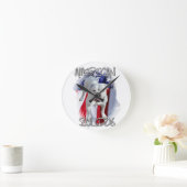 American Bulldog Runde Wanduhr (Zuhause)