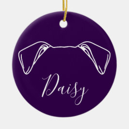 American Bulldog-Schmuck (Om-Logo) Keramik Ornament
