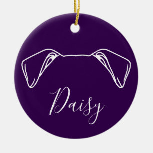 American Bulldog-Schmuck (Om-Logo) Keramik Ornament