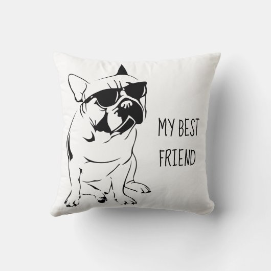 AMERICAN BULLDOG SKETCH KISSEN (Rückseite)