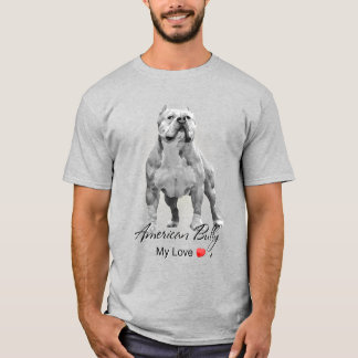 American Bully Abbildung mit Inschrift T-Shirt