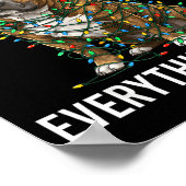 American Bully Christmas I'm Fine Everything Is Fi Poster (Ecke)