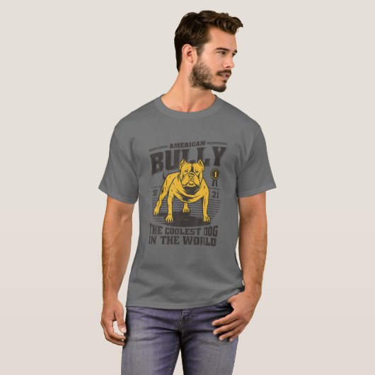 American Bully der Coolstste Hund | Hundebesitzer T-Shirt (Vorne ganz)