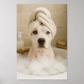 american bully dog cute funny bathroom decor poster (Vorne)