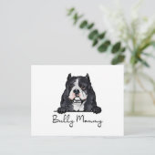 American Bully Dog Mommy Postkarte (Stehend Vorderseite)