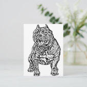 American Bully Dog Postkarte (Stehend Vorderseite)