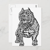 American Bully Dog Postkarte (Vorne/Hinten)