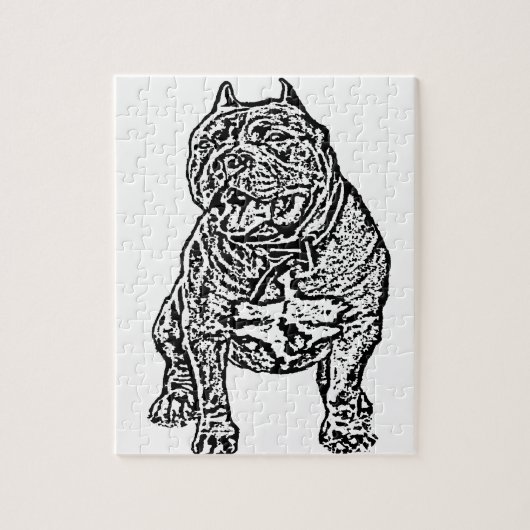 American Bully Dog Puzzle (Vertikal)