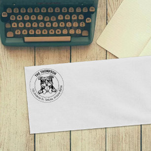 American Bully Dog Rücksendeadresse Family Gummistempel