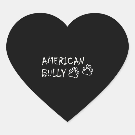American Bully Herz-Aufkleber (Vorderseite)