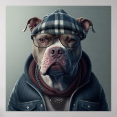 American Bully Hipster Doster Poster (Vorne)