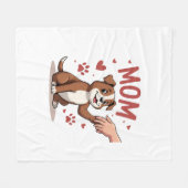 American Bully Mama Niedlich Dog Mama Funny Women Fleecedecke (Vorderseite (Horizontal))
