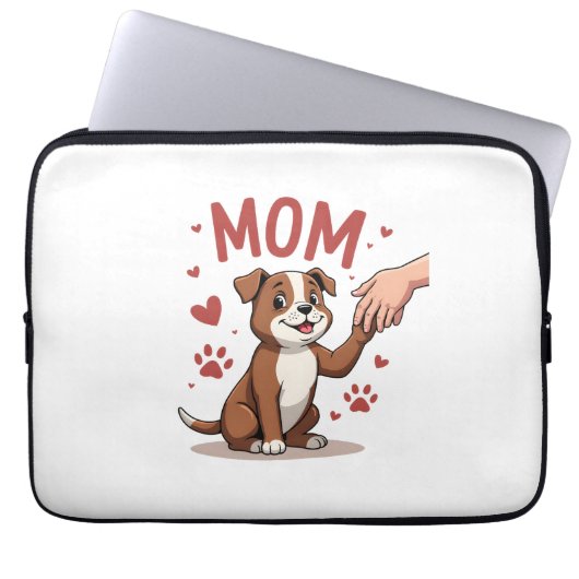 American Bully Mama Niedlich Dog Mama Funny Women Laptopschutzhülle (Vorderseite)