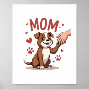 American Bully Mama Niedlich Dog Mama Funny Women Poster