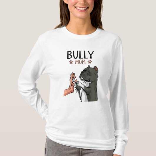 American Bully Mama Niedlich Dog T-Shirt (Vorderseite)