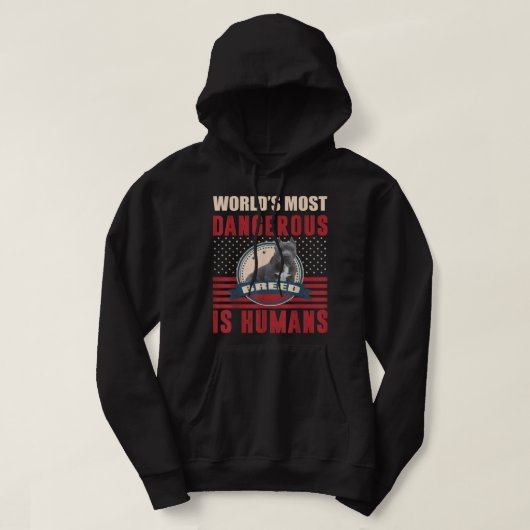 American Bully Pitbull Humans Dangerous Breed T-Sh Hoodie (Design vorne)