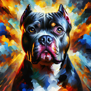 American Bully Pitbull Hund Acryl-Kunst Druck Puzzle