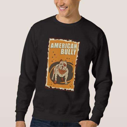 American Bully Retro | American Bullies (Hundebesi Sweatshirt (Vorderseite)
