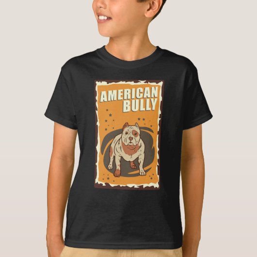 American Bully Retro | American Bullies (Hundebesi T-Shirt (Vorderseite)