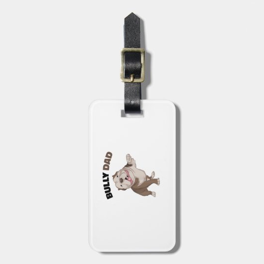 American Bully Vater Dog Eigentümer Vater Funny Me Gepäckanhänger (Vorderseite vertikal)