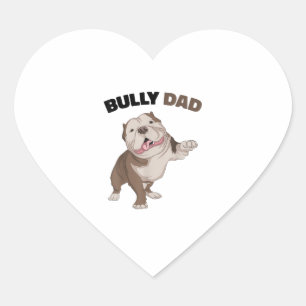American Bully Vater Dog Eigentümer Vater Funny Me Herz-Aufkleber