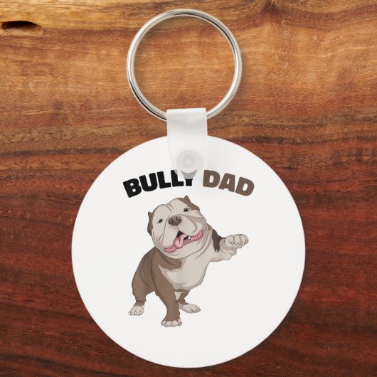 American Bully Vater Dog Eigentümer Vater Funny Me Schlüsselanhänger (Vorderseite)