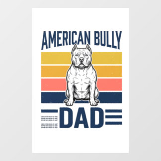 American Bully Vater Vintage Hundeliebhaber-Shirt Fensteraufkleber