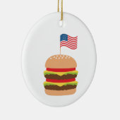 American Burger Keramik Ornament (Rechts)