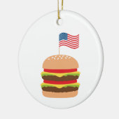 American Burger Keramik Ornament (Links)