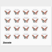 American Butterfly Runder Aufkleber (Blatt)