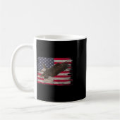 American Byld Eagle 4. Juli US Flag Patriotic Kaffeetasse (Links)