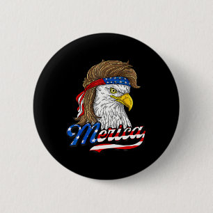 American Byld Eagle USA Flag 4. Juli Adler USA Button