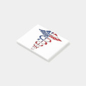 American Caduceus Post-it Klebezettel (angewinkelt)