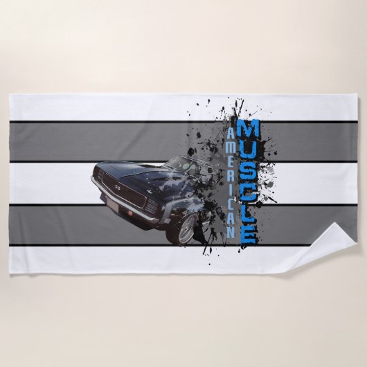 American Camaro-Muskel Strandtuch (Vorderseite)