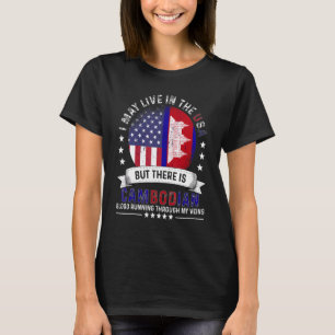 American Cambodian Zuhause in den USA Patriot Amer T-Shirt