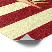 American Camouflage Bikini Babe Poster (Ecke)