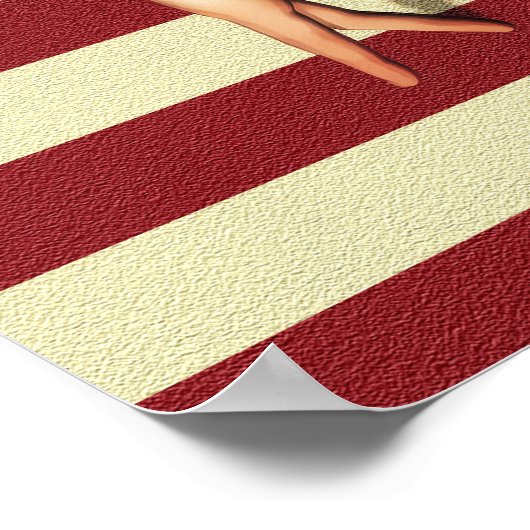 American Camouflage Bikini Babe Poster (Ecke)