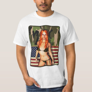 American Camouflage Bikini Babe T-Shirt