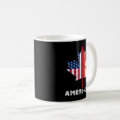 American Canadian Flag America Canada Patriotic Te Kaffeetasse (VorderseiteRechts)